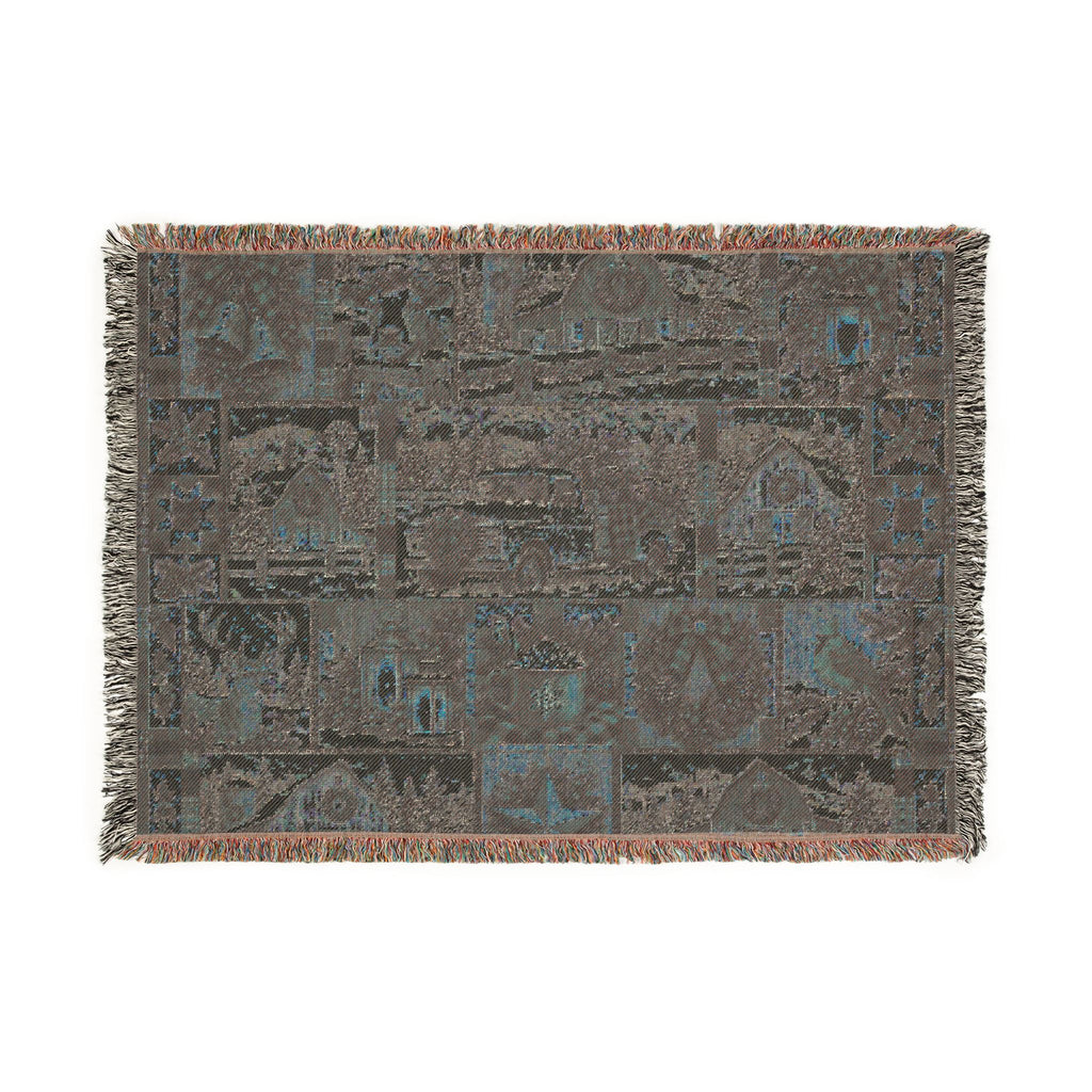 Cozy Winter Village Christmas Woven Blanket