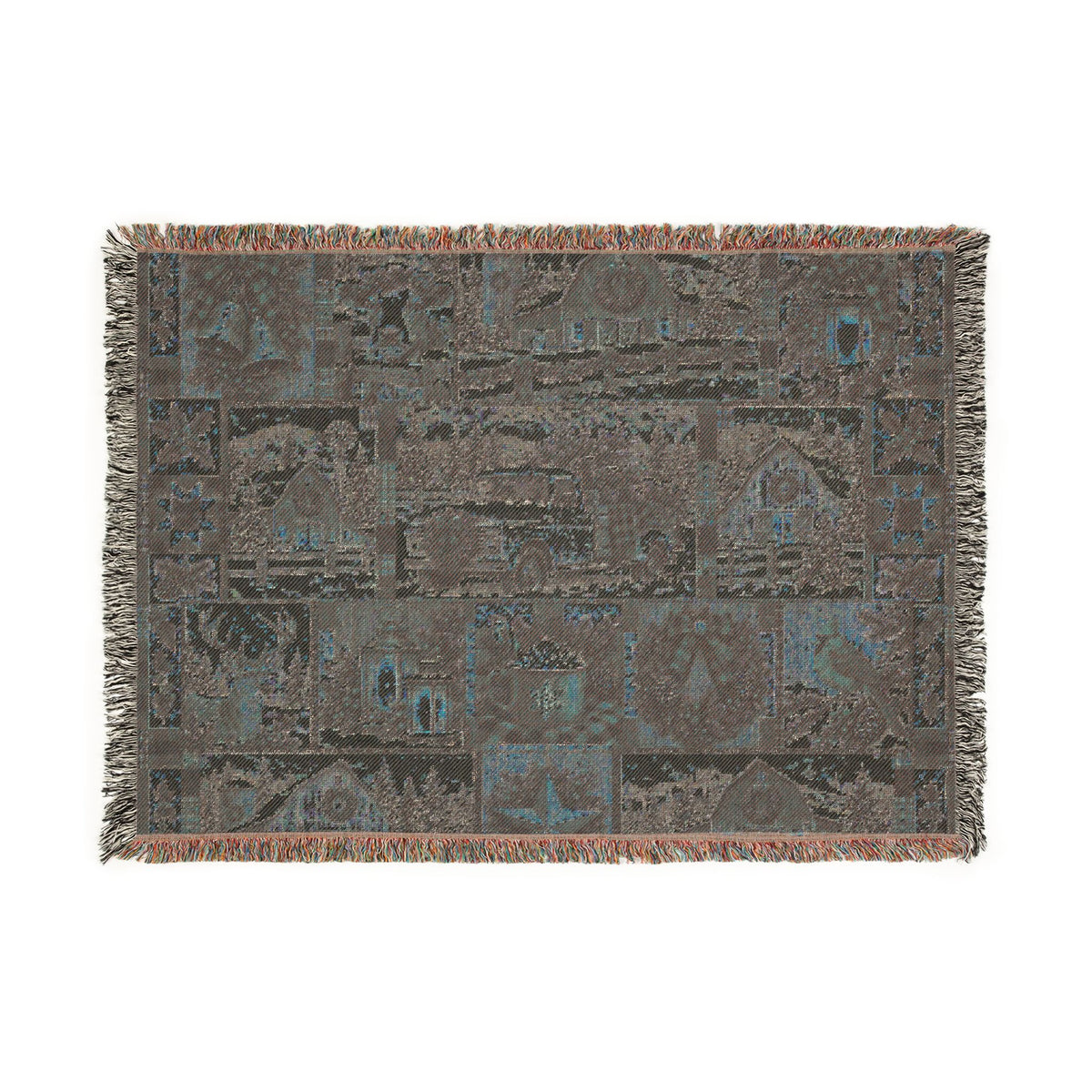 Cozy Winter Village Christmas Woven Blanket