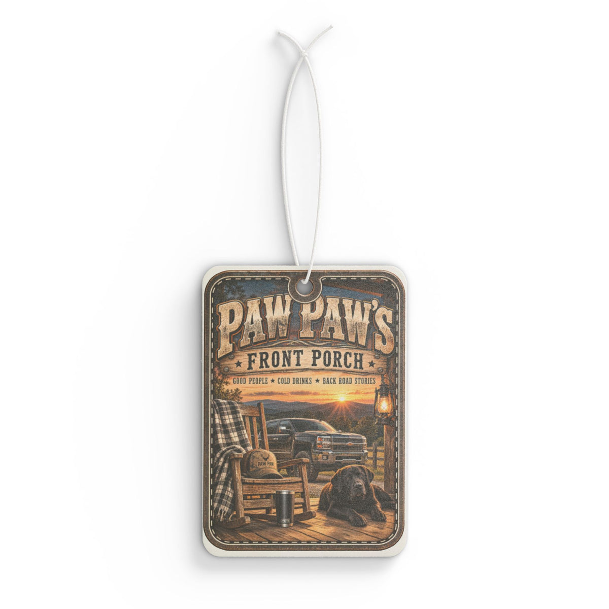 Car Air Freshener — "Paw Paw's Front Porch" Vintage Country Scents Car Air Freshener