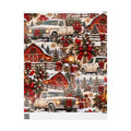 Vintage Farm Truck Christmas Wrapping Paper – Rustic Holiday Barn & Pinecone Pattern