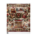 Christmas Farmhouse Wrapping Paper – Rustic Holiday Patchwork Design