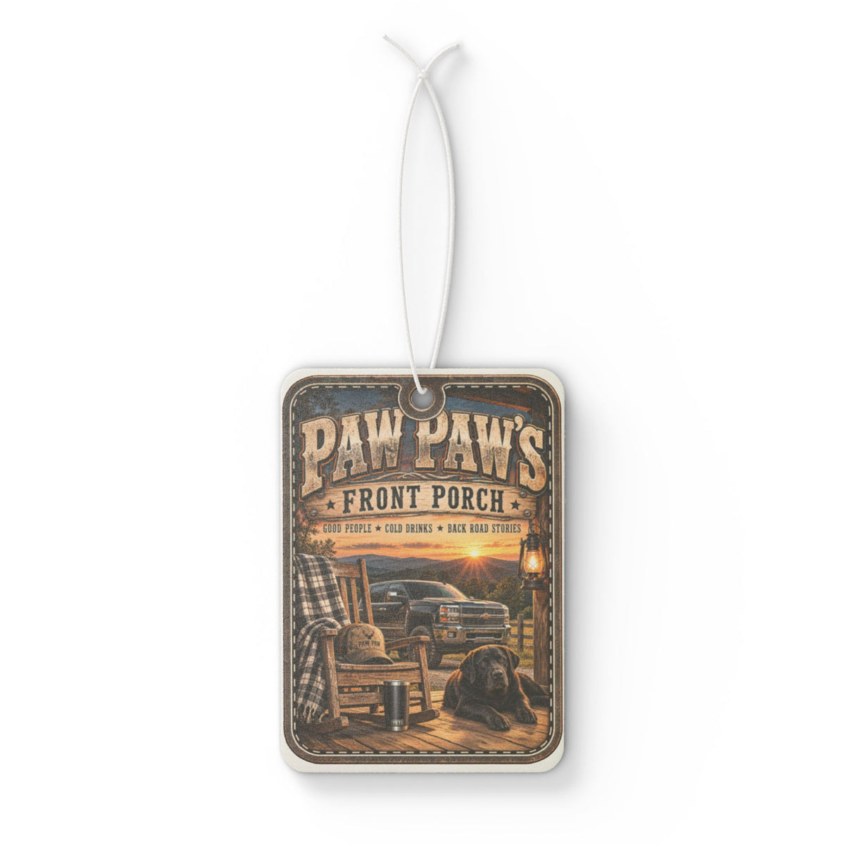 Car Air Freshener — "Paw Paw's Front Porch" Vintage Country Scents Car Air Freshener