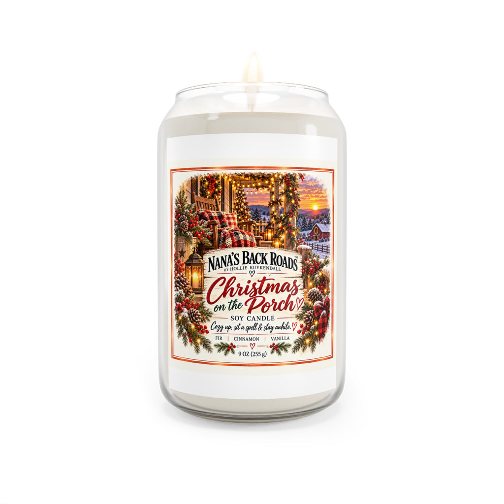 Christmas on the Porch Scented Soy Candle — 13.75 oz (Nana’s Back Roads)