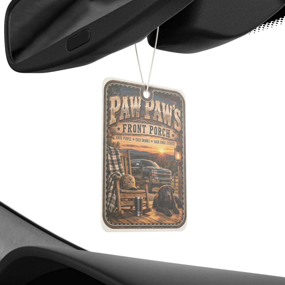 Car Air Freshener — "Paw Paw's Front Porch" Vintage Country Scents Car Air Freshener